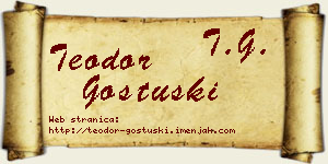 Teodor Gostuški vizit kartica